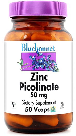 Bluebonnet Zinc Picolinato 50mg 50 cápsulas Bluebonnet Zinc Picolinato 50mg 50 cápsulas