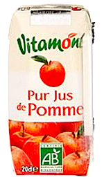 Vitamont Zumo de manzana Bio. Pack de 6 bricks de 20cl Vitamont Zumo de manzana Bio. Pack de 6 bricks de 20cl